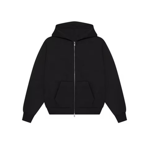 Sudadera con capucha informal OEM al por mayor, de alta calidad, 100% algodón, felpa francesa, estilo vintage, bordada, para hombre, oversize, con cremallera - Product Image 5