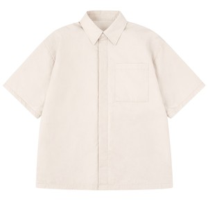 Camisa Acolchada de Manga Corta para Hombre, Ligera, Informal, de Verano, Estilo Urbano, Corte Holgado, Transpirable, para Uso Diario - Product Image 1