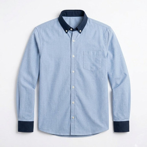 Camisas Personalizadas para Hombre al por Mayor, Manga Larga, Cuello en Contraste, Botones, Camisa Casual, Tela Twill, Ecológica, Tallas Grandes, Transpirable - Product Image 6