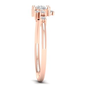 Anillo REYES de Diseño Nuevo en Oro de 14K con Diamante Ovalado de 0.59 Quilates Cultivado en Laboratorio, Regalo de Aniversario para Mujer, Joyería Fina de Lujo para Boda - Product Image 3