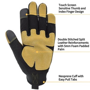 Gants de mécanicien de dernière conception avec manchette de sécurité, antidérapants, en nitrile, résistants aux produits chimiques, imperméables, épaisseur 10GA, fabriqués sur mesure - Product Image 3