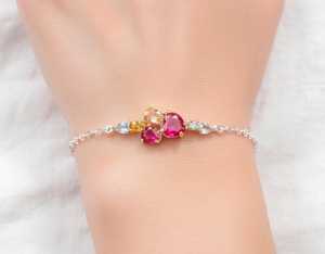 Bracelet en argent sterling 925 avec charme rubis pour femmes - Luxe, qualité supérieure, sans nickel, élégance intemporelle et éclat rouge intense - Product Image 2