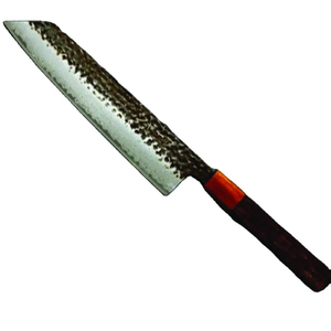 Couteau de chef personnalisé artisanal en acier au carbone Burraq Ecommerce, lame de 8 pouces, épaisseur de 3,0 mm, manche en bois - Product Image 1