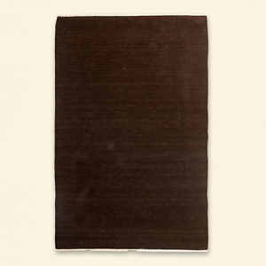 Espresso Velvet Dark <b>Brown</b> Hand Tufted Wool Rug Non-Slip Eco-Friendly Solid Textured Area Carpet for Living Room Bedroom Hotel - Product Image 1