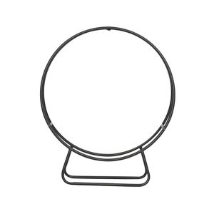 Porta Legna in Acciaio Nero da 24 Pollici per Interni/Esterni, Supporto Rotondo Tubolare in Metallo per Caminetto Esterno - Product Image 4