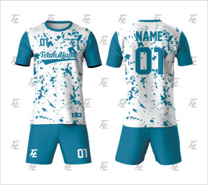 Maillot de football personnalisé vert et blanc, sublimé, col rond, manches courtes, en polyester respirant, coupe athlétique, pour homme adulte - Product Image 4