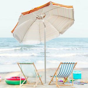 Ombrellone da Spiaggia da 6,5 Piedi con Borsa per il Trasporto, Leggero e Facile da Trasportare, Base Senza Peso Richiesto - Product Image 3