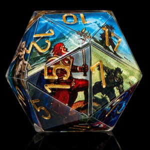 Jeu de dés de guerre DND, 7 dés en résine, Dragon et Donjons, jeu de rôle, bords tranchants, faits à la main, jeu de société, fête, vacances - Product Image 4