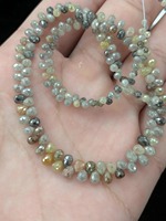 Perles de diamant naturel facettées multicolores de qualité AAA+, forme goutte, 2,5-3,8 mm, fournitures pour la création de bijoux