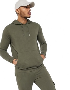 New Arrival Design Your Own <b>Plain</b> Cotton Men's <b>Plain</b> <b>Tracksuits</b> With Drawstring Hoodie Cheap Custom <b>Tracksuit</b> - Product Image 1