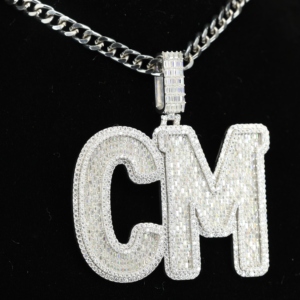 จี้เพชรเมสซี่ ฮิปฮอป เงินแท้ 925  แบบสั่งทำพิเศษ  เพชรโมอิสซาไนต์ สี DEF ระดับความสะอาด VVS - Product Image 1