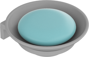 Porte-savon rond mural avec support antirouille, élégant plateau circulaire en verre pour salle de bain, douche et évier de cuisine - Product Image 2