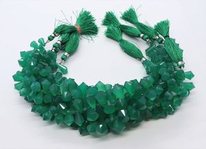 AAA Natural Green Onyx Faceted Softy Shape <b>Gemstone</b> Beads Green Onyx Briolette Beads Cone Shape Onyx Beads For Wholesale Jewelry - Product Image 3