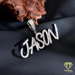 Factory 1934 Custom Hip Hop Initial <b>Number</b> Pendant Micro Pave Moissanite Iced Out Year Name Pendant - Product Image 6