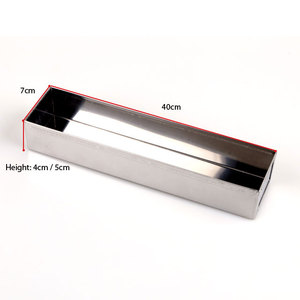 Stainless Steel Oven Safe Rectangular Cake Decorating Tip <b>Box</b> Storage Tray Metal Organizer for Baking Tools - Product Image 6