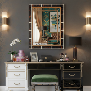 Large Resin <b>Wall</b> <b>Mirror</b> 30x40 Inch Rectangular Decorative Frame <b>Mirror</b> <b>for</b> Living Room Bedroom Bathroom Modern Interior Decor - Product Image 2