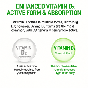 Compléments végétaliens de haute qualité D3 K2, capsules de vitamine D3 pour femmes enceintes, adultes, soutien à la santé, Corée, densité osseuse améliorée - Product Image 3