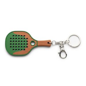 High Quality Padel Racket Keychain Custom Size Promotional Durable Rubber Tennis Racket <b>Keytag</b> Custom Logo Embossed Printing - Product Image 5