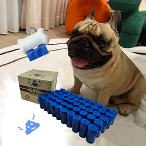 Bolsas de plástico ecológicas biodegradables azules de 50 rollos personalizadas YI de venta al por mayor de bolsas de excremento de perro para eliminación de residuos de mascotas - Product Image 1