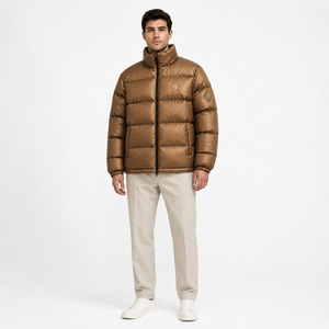 Lightweight Packable Down Fill Custom Logo Wholesale Breathable Travel Winter Men Puffer Jacket - Product Image 4
