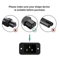 Kabel Daya AC SYONG 1.5m India 3-Pin untuk Printer Monitor TV PC Komputer Desktop Kabel Pengganti Daya Utama 240V 16A C13 Keluaran Hitam