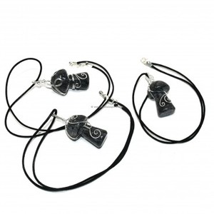 Collar con colgante de Aventurina de melocotón en forma de forma libre, piedra preciosa curativa de cristal Natural para estilos religiosos y de amor Feng Shui - Product Image 2