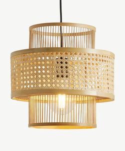 Handmade Natural Bamboo Lampshade Eco Friendly Pendant Light Cover Hanging <b>Ceiling</b> Light Shade Home <b>Decor</b> - Product Image 3