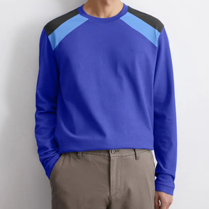 T-shirt SOSH 4 pour homme, col rond, épaules contrastées - Product Image 1