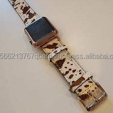 สายนาฬิกาอัจฉริยะเย็บด้วยมือปรับได้ดีไซน์ใหม่สายรัดข้อมือหนังแท้ - Product Image 5