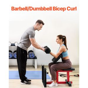 Banc de musculation pour la maison, équipement de fitness pour l'extension des jambes et l'entraînement du dos, charge maximale 440 LBS, avec support pour les bras assis - Product Image 6