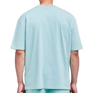 Camiseta de Hombre de Color Sólido, Talla Grande, Cuello Redondo, 100% Algodón, Transpirable, Manga Corta, Estilo Deportivo - Product Image 3