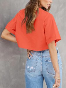 T-shirt ajusté en coton respirant, tissu jersey, pour le printemps et l'été, t-shirts décontractés pour femmes de haute qualité, coupe ajustée, manches courtes, personnalisable - Product Image 2