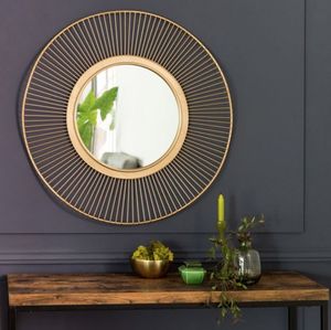 Round Black Framed <b>Wall</b> <b>Mirror</b> <b>Set</b> of 3 Minimalist Decorative Circular Glass <b>Mirrors</b> for Indoor Use - Product Image 4