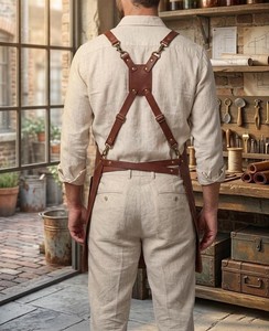Tablier de soudeur pour atelier de forgerie, équipement de protection, approvisionnement en gros, tablier en cuir personnalisé LPN-0220 - Product Image 2