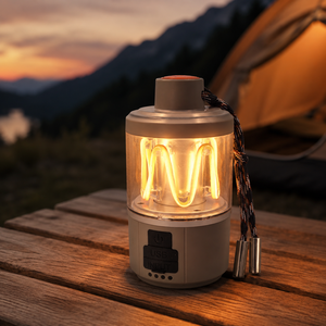 โคมไฟ LED สำหรับตั้งแคมป์พร้อมการชาร์จ USB IP65 กันน้ำแสงสีขาวนวล 3500K โคมไฟตั้งโต๊ะแบบพกพาสำหรับกลางแจ้ง - Product Image 3