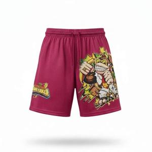 Premium Quality Double <b>Layer</b> Mesh Shorts 100% Polyester Sublimation printed 7 Inch Inseam Wholesale Casual Basketball Short - Product Image 2