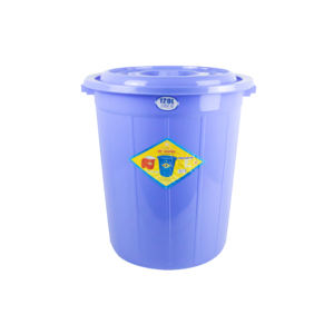 Seau à eau en plastique durable de 120L, poignées latérales sécurisées pour un transport facile, un stockage étanche et polyvalent, produit stocké - Product Image 2