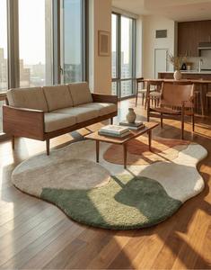 Luxury Modern <b>Abstract</b> Regular Area Rug Soft Hand Tufted Wool Anti-Slip Medium Pile for Living Room Bedroom Decor - Product Image 4