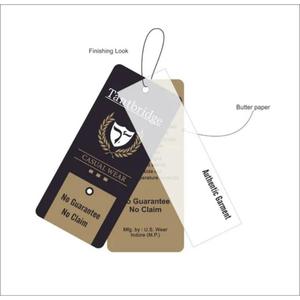 Étiquette imprimée en satin à pliage central pour étiquettes de taille de chemise, applications de marquage de vêtements de créateurs et de textiles - Product Image 1