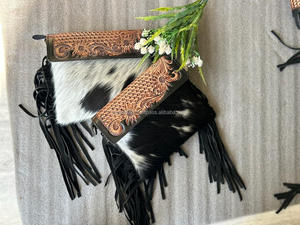 Cheveux usinés à la main sur peau fourrure cuir frange sac à main femmes élégantes coloré outillage cuir sac à bandoulière taille idéale sacs à bandoulière - Product Image 3