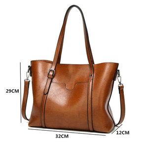 Solid Lady's <b>Purse</b> <b>Leather</b> Tote Bag Wholesale Custom Designer Luxury Handbags for Women Decorative Shoulder Bag In Low MOQ - Product Image 6