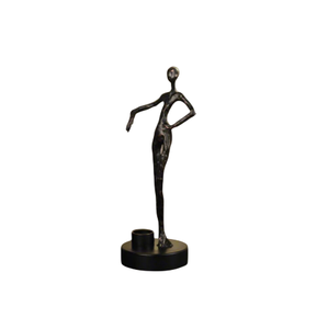 Sculpture d'amour abstraite noire, statue moderne en aluminium, décoration d'art de table pour la maison, le salon, le bureau - Product Image 1
