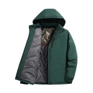 Veste matelassée de haute qualité pour homme, style tendance, personnalisée, chaude pour l'hiver, avec capuche - Product Image 1