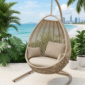 Ensemble de mobilier d'extérieur moderne le plus vendu, cadre en aluminium, lit de repos en rotin tressé, non pliable, pour hôtels, villas, usage diurne - Product Image 1