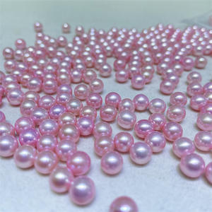 ไข่มุกน้ำจืดสีชมพูเชอร์รี่ 7-8 มม. แสงสว่างดี ไร้ตำหนิ คุณภาพเยี่ยม ไม่ซีดจาง เม็ดเปลือย ไม่เคลือบ  แบบเม็ดเดี่ยว - Product Image 1