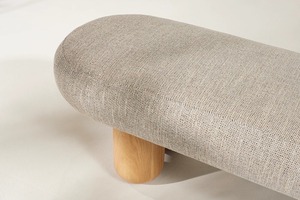 Modern Fabric Upholstered <b>Wooden</b> <b>Stool</b> Minimalist Design Living Room Furniture Home Ottoman - Product Image 3