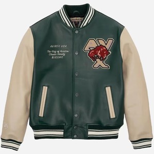 เสื้อแจ็คเก็ตหนัง Avirex USA Varsity รุ่น Retro Bison Patch Bomber - Product Image 1