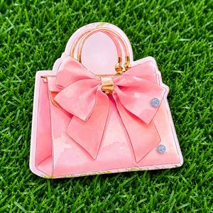 Bolsa con monedero y lazo, estuche acrílico personalizado para pestañas, instrumento de belleza, impresión de logotipo personalizado, estuche estético y lindo para extensiones de pestañas - Product Image 1