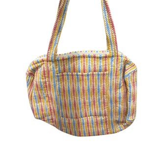 Quilted Hand Block Printed <b>Mini</b> Duffle <b>Bag</b> Cotton Boho Travel Ethnic <b>Gym</b> Lightweight Large Capacity Zipper Sport Casual - Product Image 1
