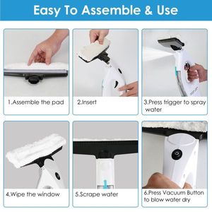 4 in 1 Cordless Electric Window Cleaner Rechargeable Dual Water Tanks Multifunctional Spray for Glass Tile Mirror Cleaning - Product Image 3